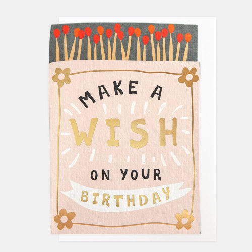 Make A Wish On Your Birthday Match Box Card