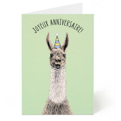 Llama French Card