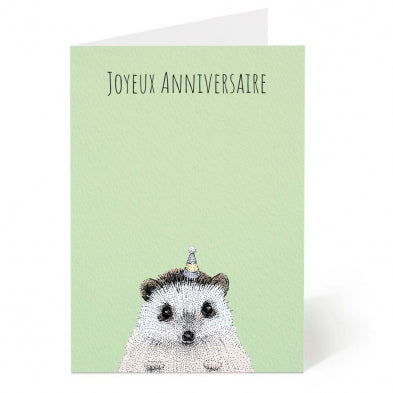 Hedgehog French Card