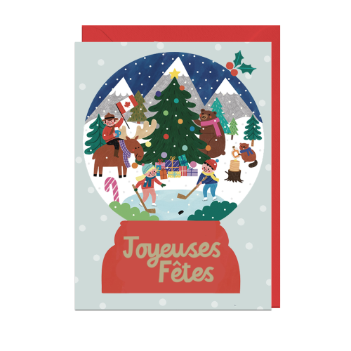 Canada French Xmas Globe Card