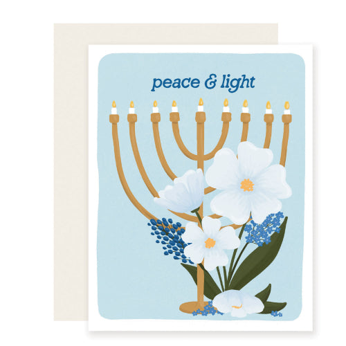 Peace Floral Hanukkah Card