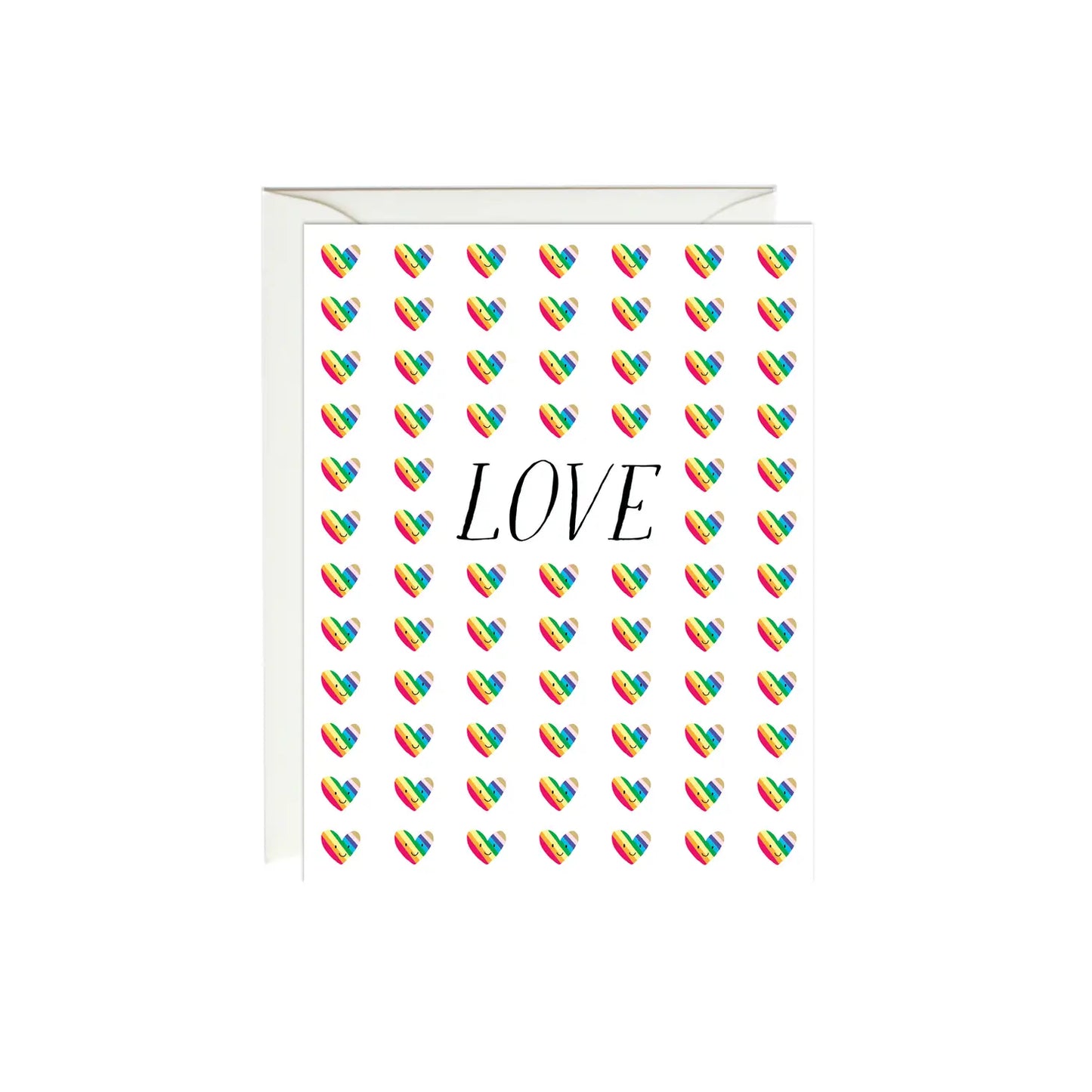 Rainbow Hearts Love and Wedding Card