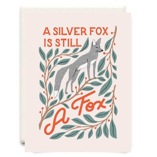 A Silver Fox Birthday Greeting Card