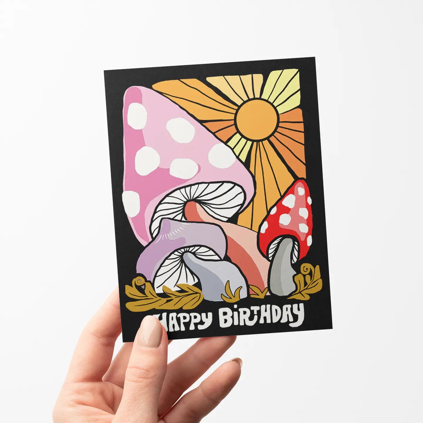 Magic Mushroom Birthday Greeting Card