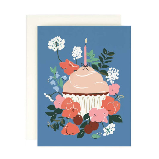 Blue Cupcake Card