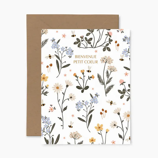 Jardin "Bienvenue Petit Coeur" Greeting Card