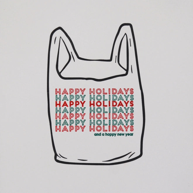 Happy Holidays Bag Funny Holiday Card