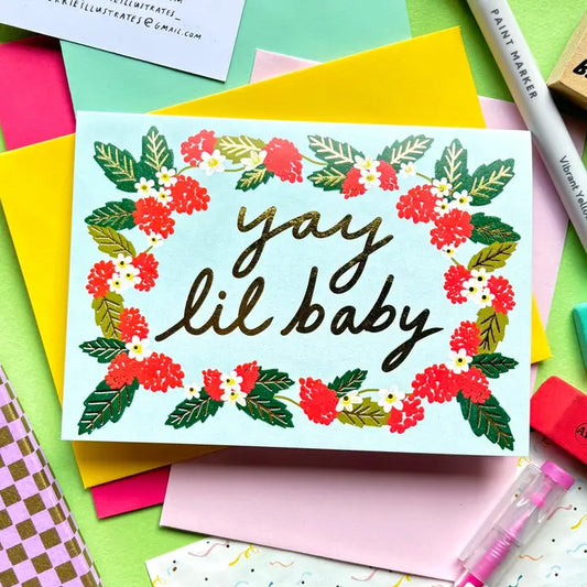 Yay Little Baby Greeting Card