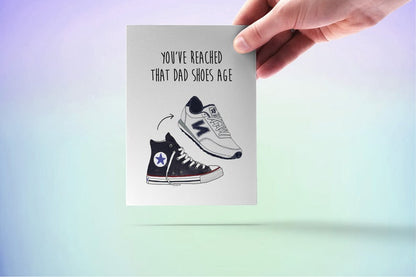 Dad Shoes Age Birthday Card