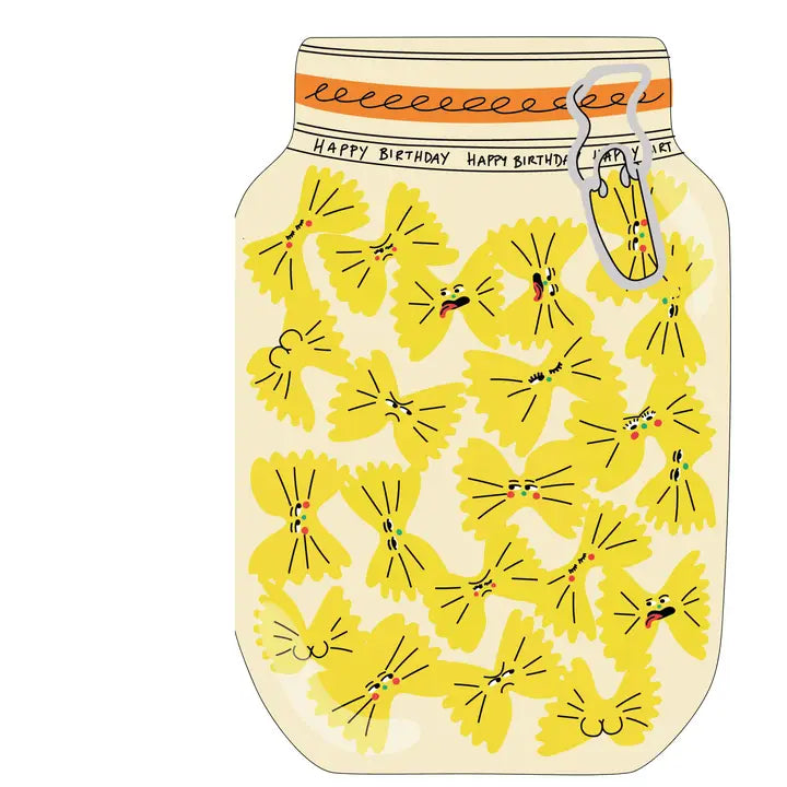 Pasta Jar Die Cut Greeting Card