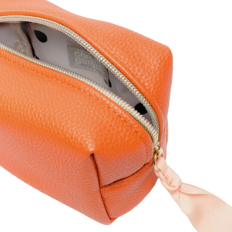 Orange Mini Cube Cosmetic Bag