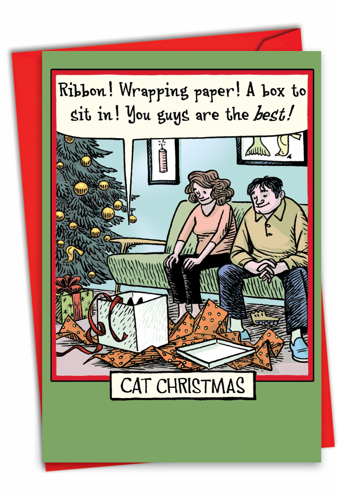 Cat Christmas Card