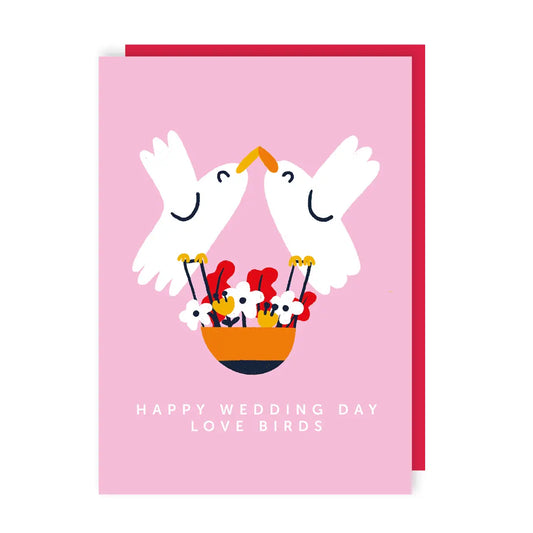 Love Birds Wedding Card