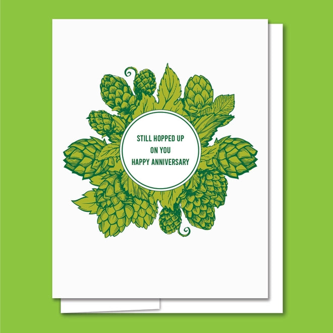 Hoppy Anniversary Letterpress Card