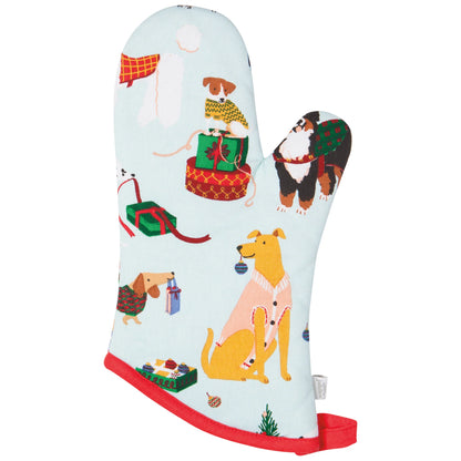 Holiday Hounds Oven Mitt Set of 2