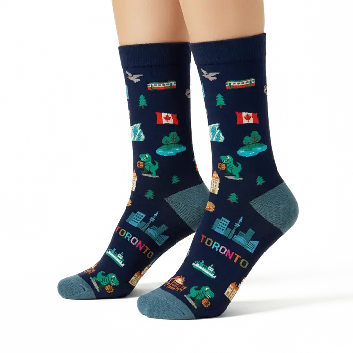 Toronto City Graphic Crew Socks