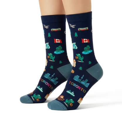 Toronto City Graphic Crew Socks
