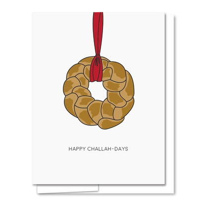 Happy Challah Days Letterpress Funny Hanukkah Card