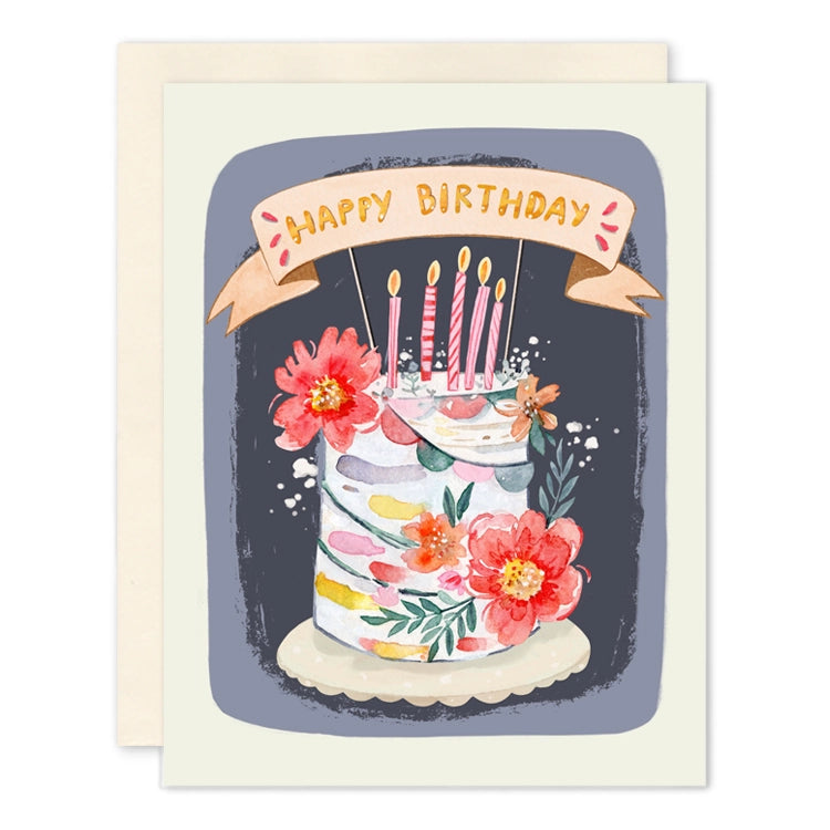 HBD Cake Card - Blue