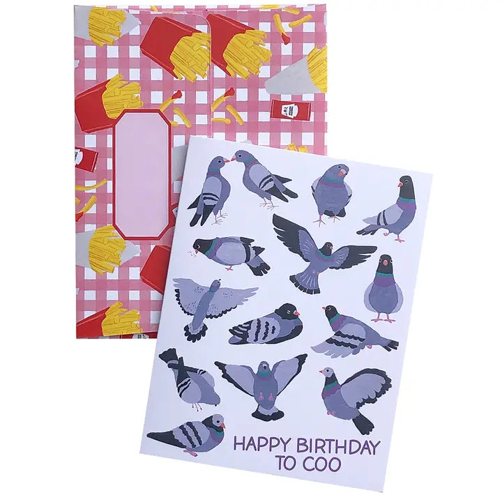 Happy Birthday Pigeons Greeting Card