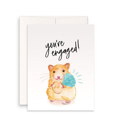 Hamster Diamond Engagement Ring Card