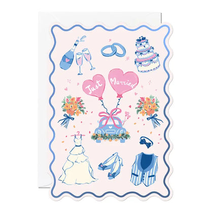 Just Married Greeting Card