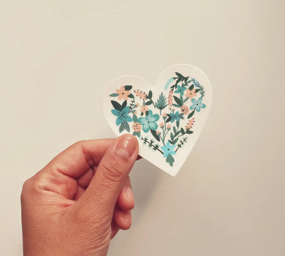 S73 Flower Heart Sticker