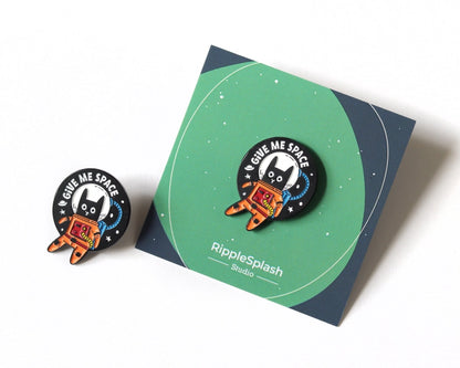 @72 Astronaut Cat Enamel Pin