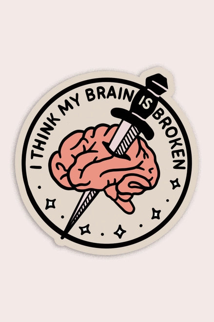 S100 Brain is Broken Vinyl Sticker