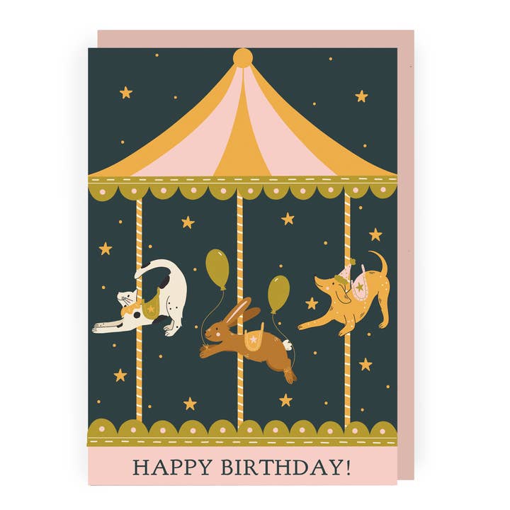 Carousel Birthday Card