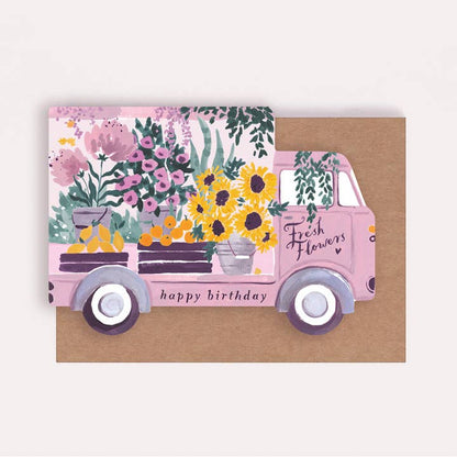 Flower Truck Birthday Card