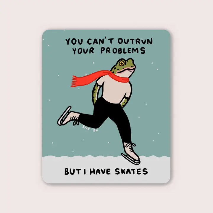 S100 Outrun Your Problems Waterproof Vinyl Sticker