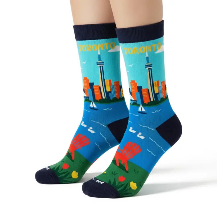 Toronto Scenic Skyline Crew Socks