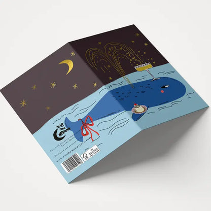 Whale In The Night Birthday Greeting Card