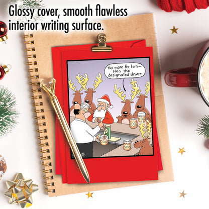 Designated Driver Reindeers Christmas Card