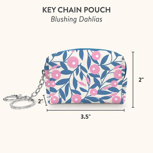 Blushing Dahlias Keychain Pouch