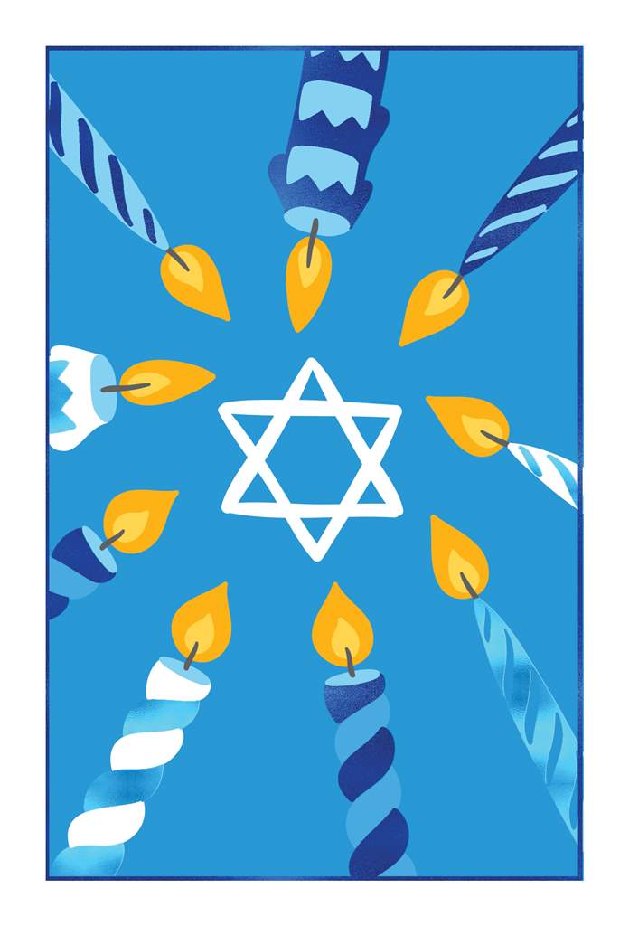 Candles Hanukkah Card