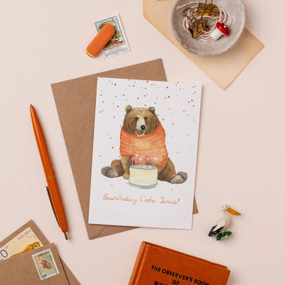 Bearthday Cake Time Birthday Card