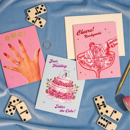 Wedding Takes the Cake Foil Wedding Card