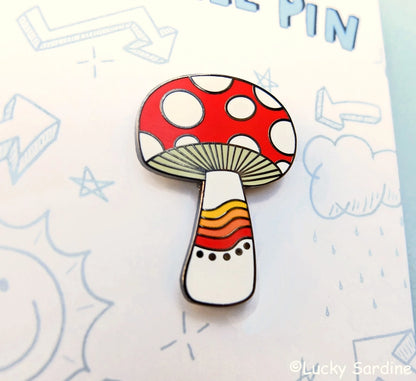 @44 Mushroom Rainbow Enamel Pin