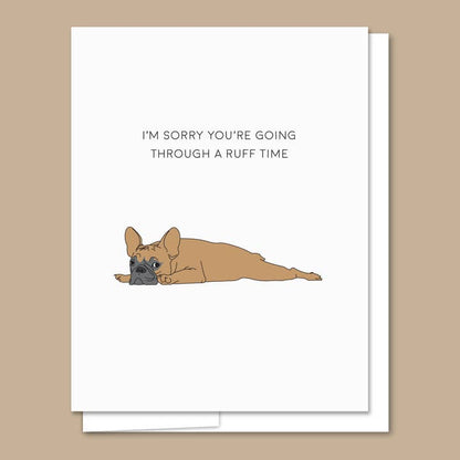 Ruff Time Letterpress Sympathy Card