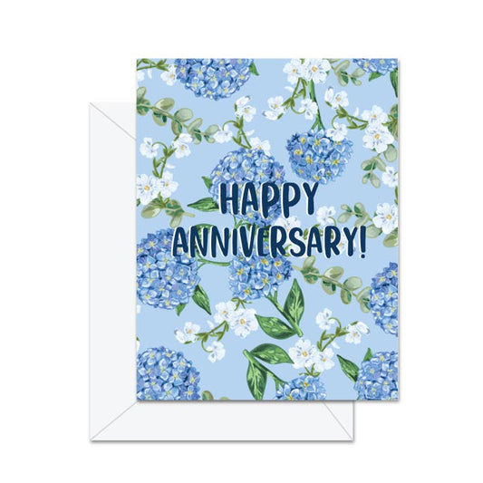 Happy Anniversary (Hydrangea) Greeting Card