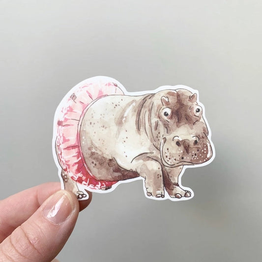 S123 Dancing Hippo Sticker