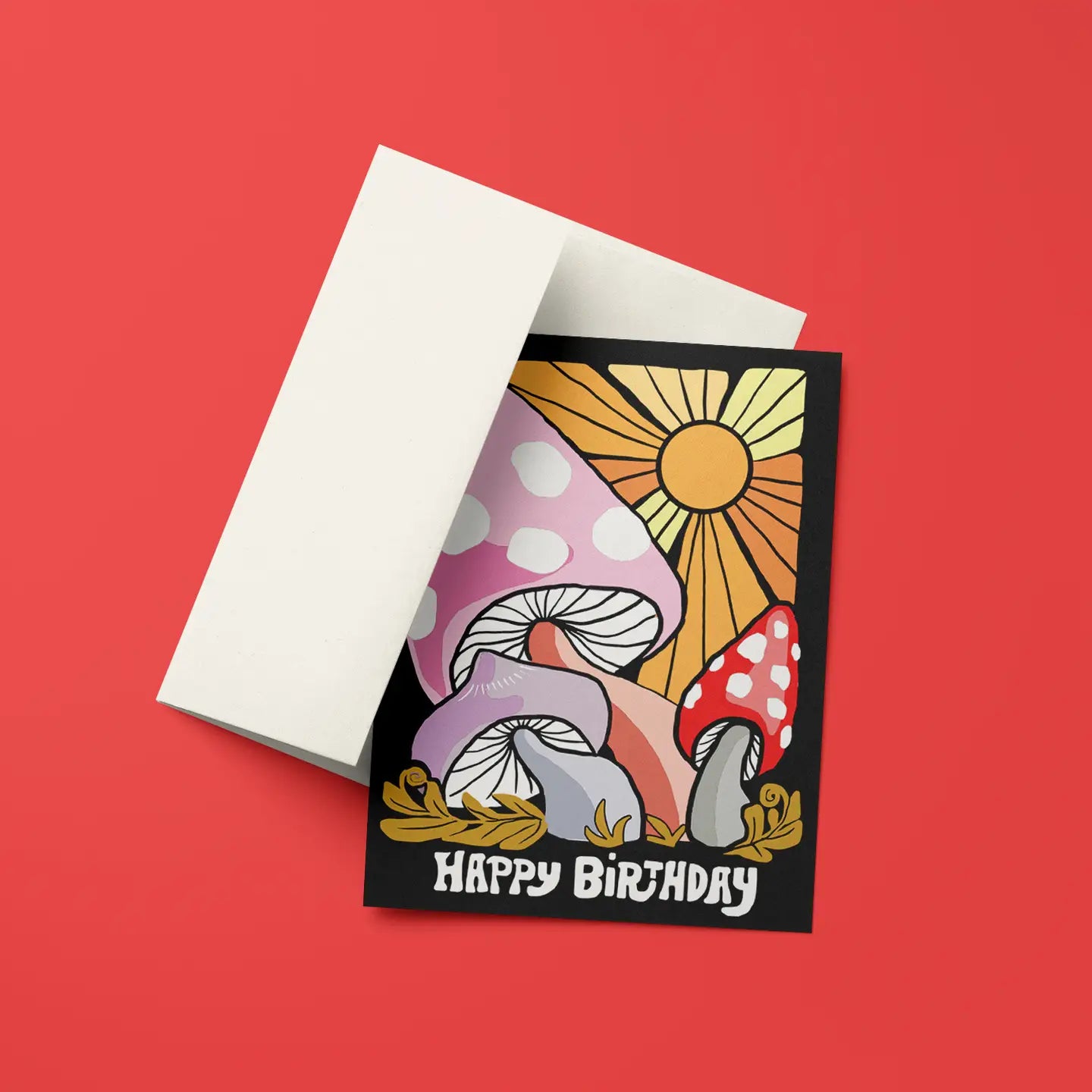 Magic Mushroom Birthday Greeting Card