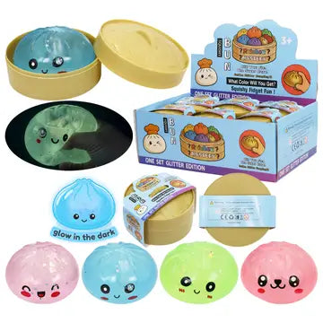Bao Neon Pastel Glow In Dark Jiggly Jelly Dumpling Squishy Toy