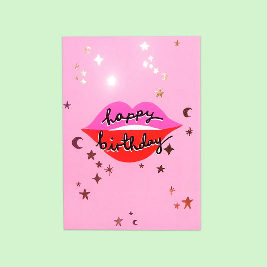 Happy Birthday Lips Card