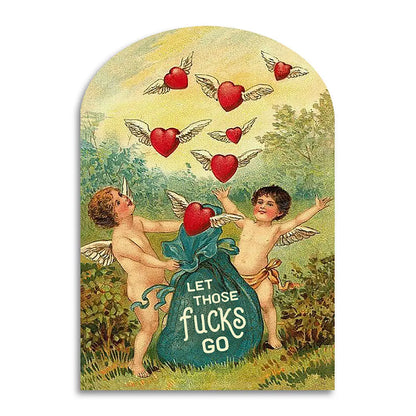 Let Those Fucks Go Funny Vintage Card