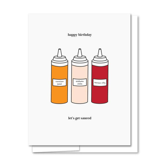 Sauced Letterpress Birthday Card