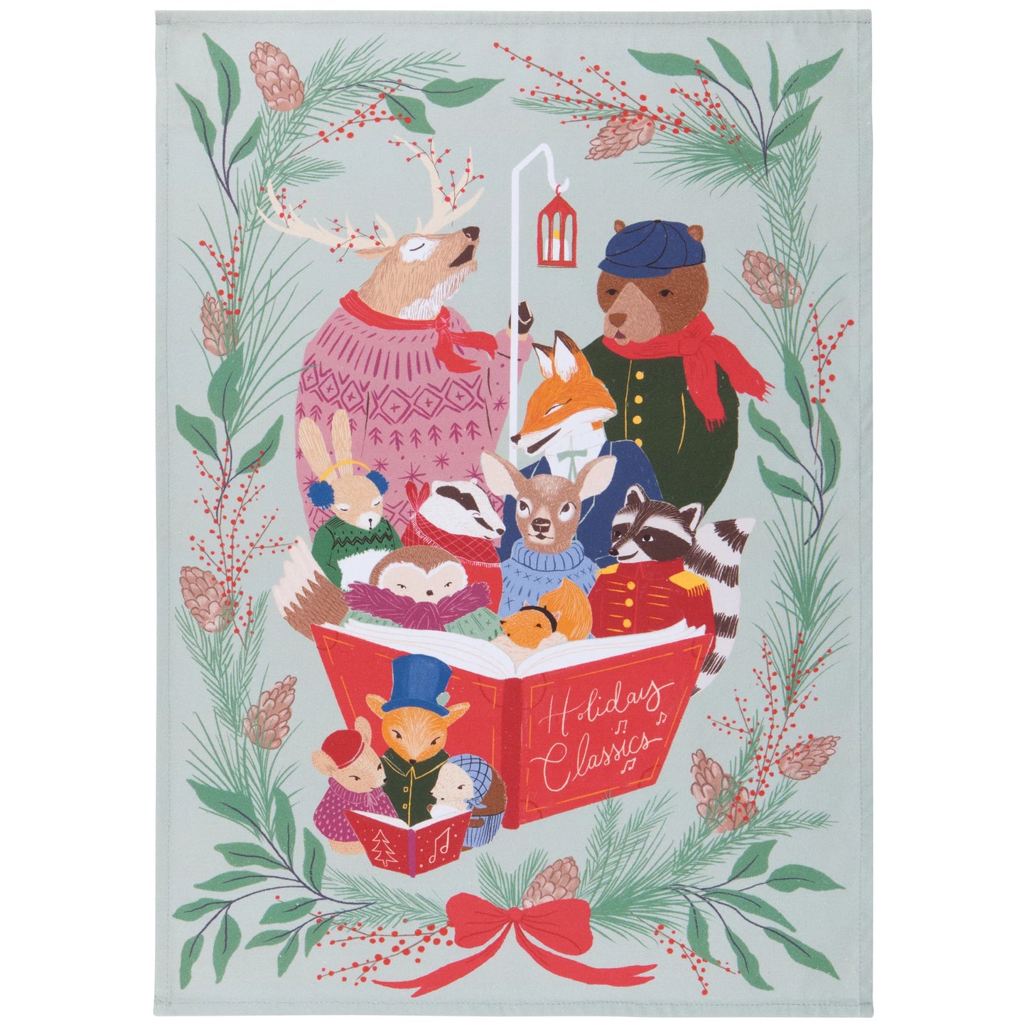 Woodland Carolers Tea Towel In A Mug