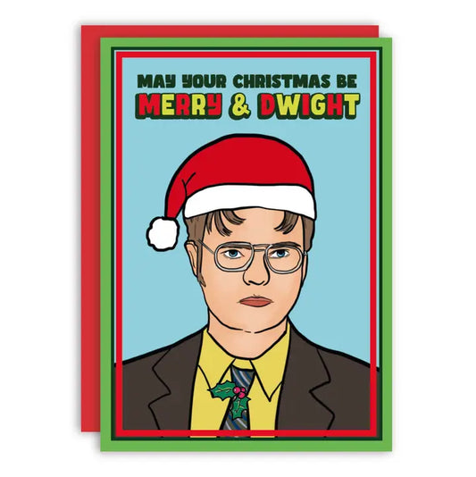 Merry & Dwight The Office Christmas Greeting Card